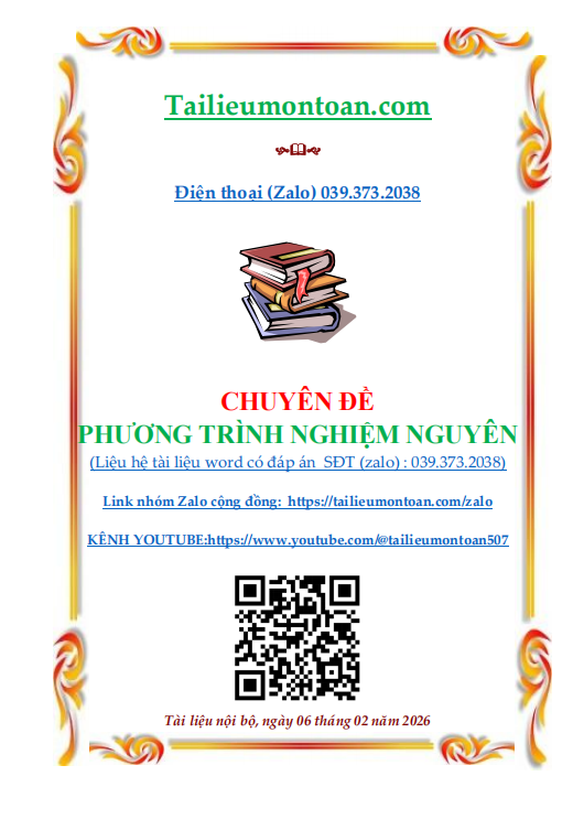 Chuyên đề phương trình nghiệm nguyên 